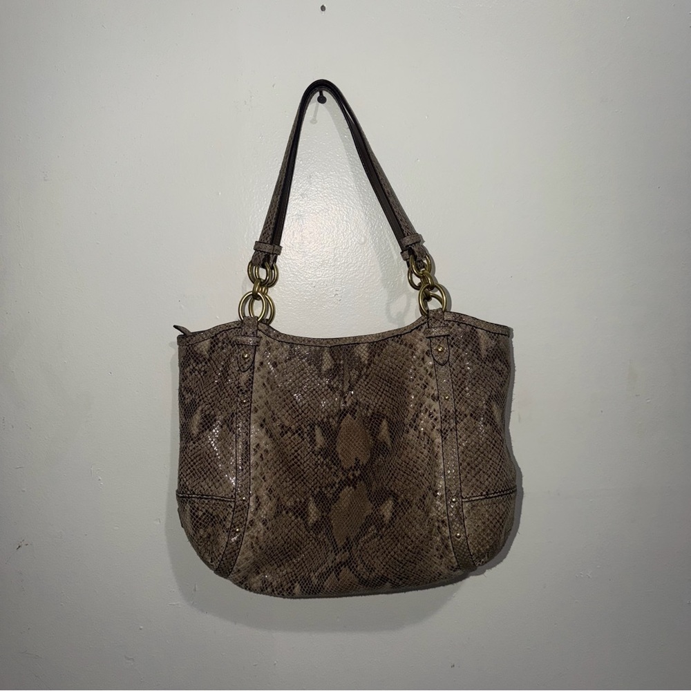 Coach Madison Phoebe Python Print Shoulder Bag - image 2